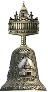 Колокольчик с фигуркой  "Исаакий" цвет бронза