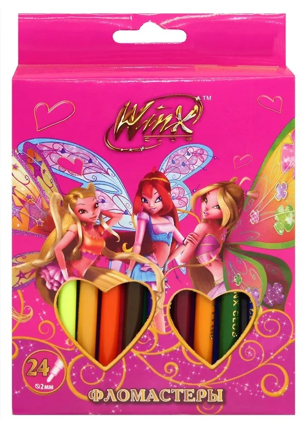 Фломастеры 24цв к/у, подвес, WINX 218193 — 1