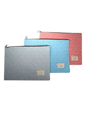 Папка на молнии А4 "Белые незабудки" ткань+сетка, ассорти, Small point 238309