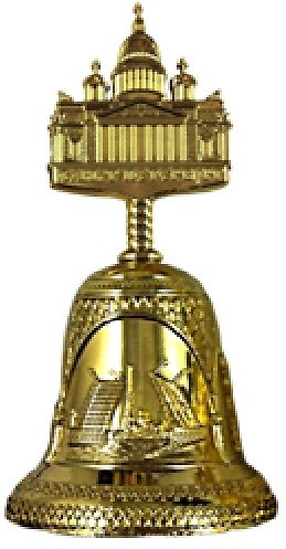 Колокольчик с фигуркой  "Исаакий" цвет золото 2955968 — 1