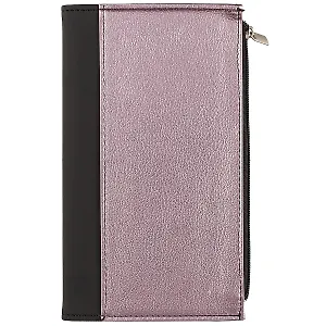 Записная книжка А6+ 96л "Наппа" розовый металлик/"СОФТ-ТАЧ" черный, тв.переплет, офсет, внутр.карман, ляссе, Escalada 