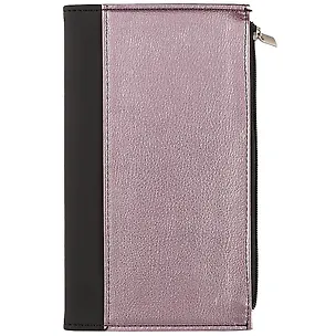 Записная книжка А6+ 96л "Наппа" розовый металлик/"СОФТ-ТАЧ" черный, тв.переплет, офсет, внутр.карман, ляссе, Escalada 248380