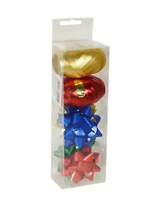 Набор для упаковки "Матовый" лента 2шт (красн., желт.), бант 4шт (син., зел., желт., красн.)