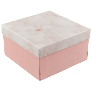 Коробка для подарка «Розовый мрамор» большая