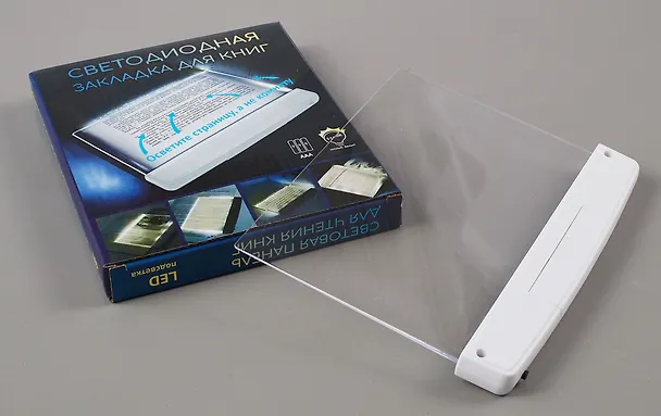 Закладка с подсветкой LED для книг (белая) (пластик) (17,5х15см) 2980028 — 3
