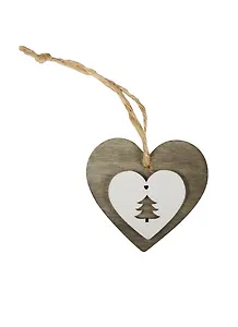 Деревянная заготовка на бечевке Елка в сердце (пакет) (11-00500-LYC 752016)