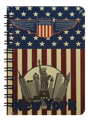 Записная книжка А6 80л кл. "Guide to New York" спираль, Kairui 240210