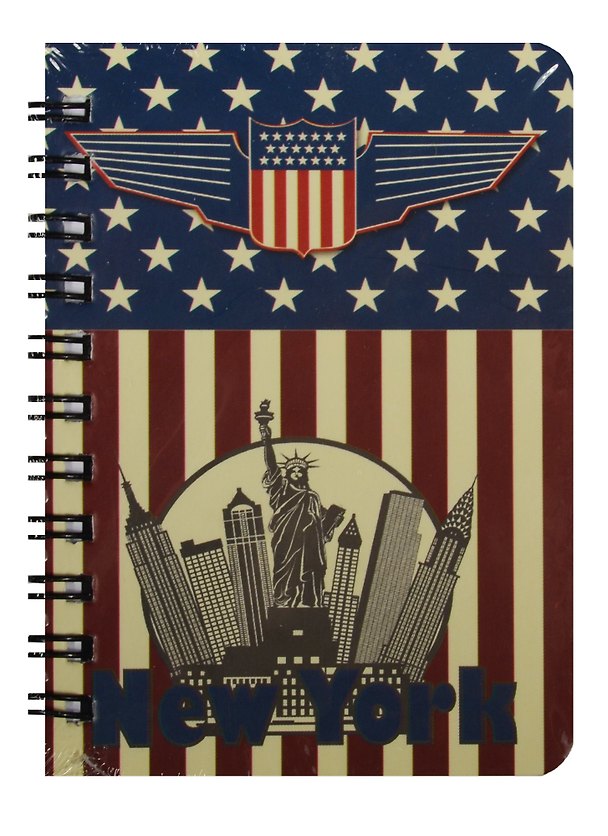 Записная книжка «Guide to New York» А6, 80 листов в клетку, спираль, Kairui 240210 — 1