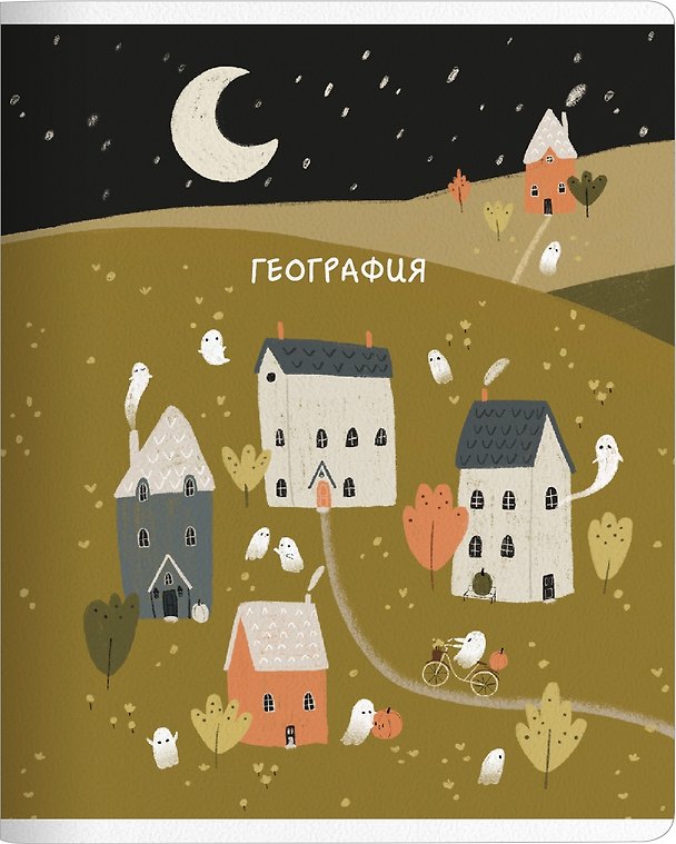 Тетрадь 48л кл. ТЕМА "Boo. География", мел.картон, микротекстурирование, ламинация, справ.мат-лы, QR код 3151169 — 1