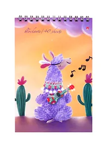 Блокнот "ЛАВАНДОВЫЕ ЛАМЫ", А5, 40 листов, клетка