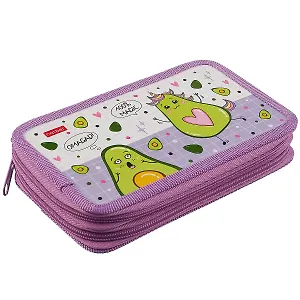 Пенал школьный 2отд. "В шоке!" 19*11см, лам.картон, молния, выб УФ лак