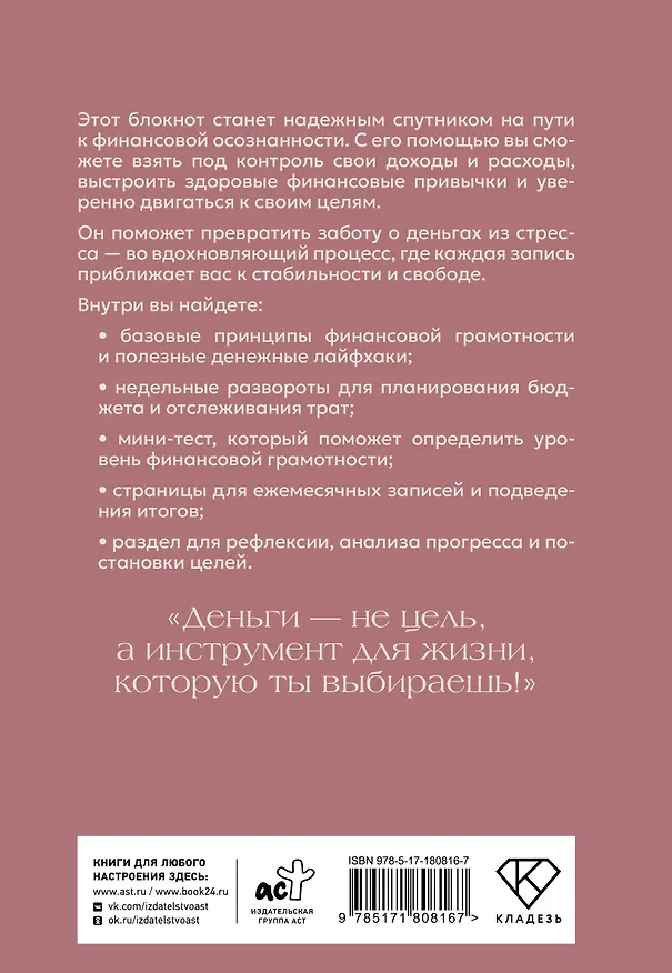 Книга Финансовый блокнот. Планер по ведению бюджета () — 2
