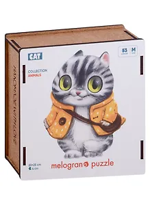 Пазл Collection ANIMALS "Кот в курточке", 53 детали
