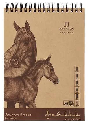 Альбом для эскизов А5 50л "Арабчики" 70г/м2, крафт, карт.подложка 3099013