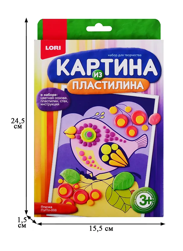 Картина из пластилина LORI Птичка 2765173 — 2