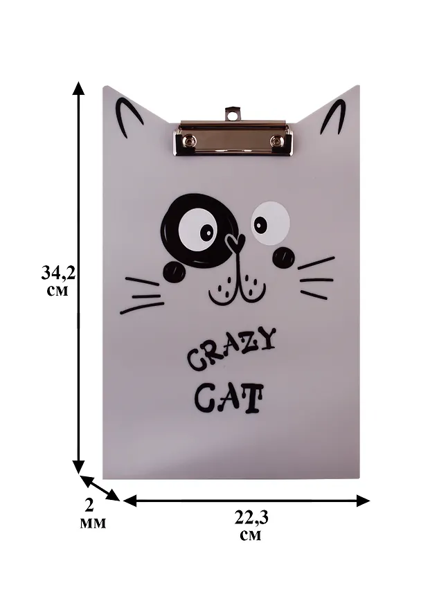 Планшет «Crazy cat», А4, пластик, фигурный 250153 — 2