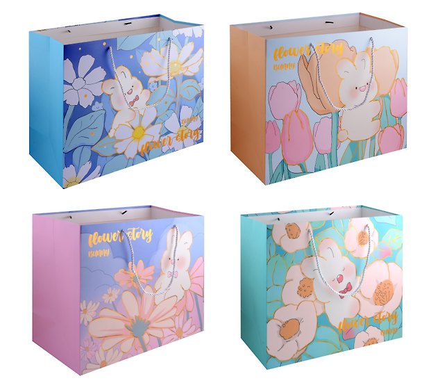 Пакет А4 26*32*12 "Flower story" горизонт., дет., бум.мат.ламинат 3015832 — 1