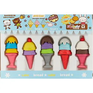 Набор ластиков «Мороженое», 5 штук