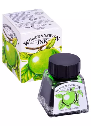 Тушь художественная Winsor&Newton, 14 мл, зеленое яблоко — 261819 — 1