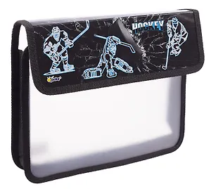 Папка для тетрадей А5 "Шайбу! " липучка, Оникс