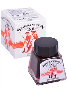 Тушь художественная  Winsor&Newton, 14 мл, киноварь