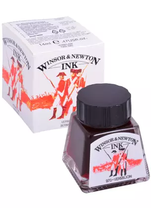 Тушь художественная  Winsor&Newton, 14 мл, киноварь — 261824 — 1