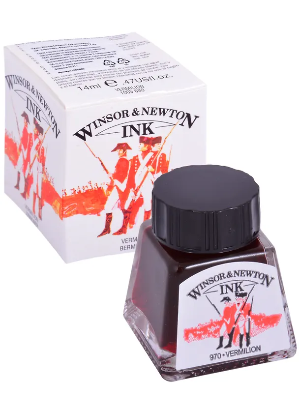 Тушь художественная  Winsor&Newton, 14 мл, киноварь 261824 — 1