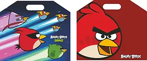 Папка-портфель А4 "ANGRY BIRDS" 1отд., с расширением, пластик, окантовка, синяя, Centrum