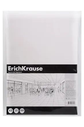 Папка для черчения А3 20л "Art" без рамки, пластик.папка, ErichKrause 3134341