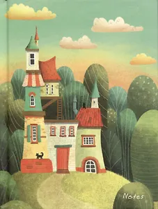 Книга для записей А6 64л кл. "Wonderland. No 1" 7БЦ, мат.ламинация, выб.лак, золот.блестки