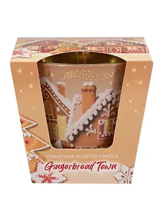 Ароматизированная свеча в стакане Пряничный городок (Gingerbread Town) (115г) (подарочная упаковка)