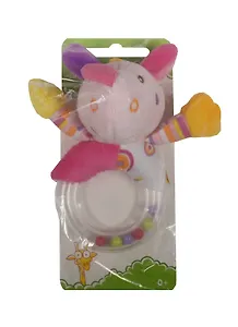 Игрушка развивающие Погремушка Динозаврик (розовый) (93915) (0+) (упаковка)