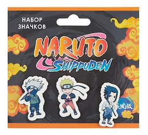 Набор значков  Naruto Чибики Шиппуден Саске (дерево) (3 шт)