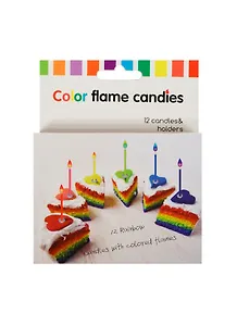 Набор свечей для торта с цветным пламенем H 5,5 см (673609)
