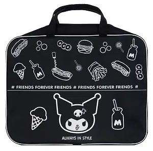 Папка-сумка А4 "Kuromi. Черная серия" ткань