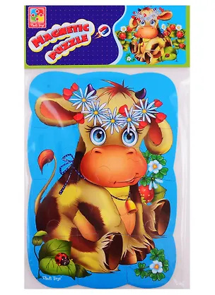 Пазлы на магните Vladi Toys Коровка 2789732