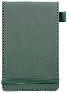 Записная книжка А6 50л лин. "Joy Note. Зеленый" иск.кожа, тонир.блок, скругл.углы, резинка, петля д/ручки, кармашки, инд.уп.