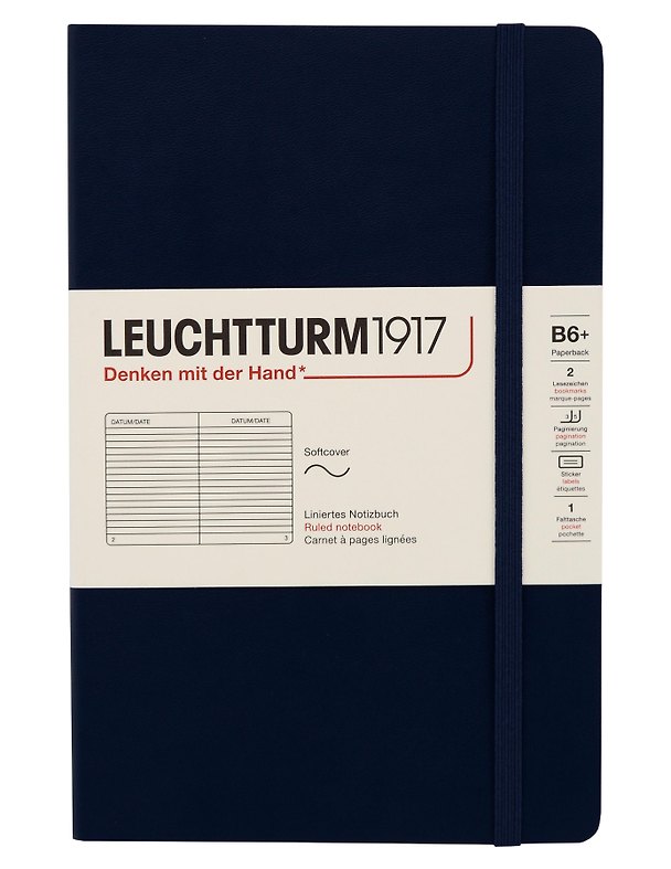 Записная книжка B6+ 61л лин. "Classic" мягк.обл., цвет синий неви, Leuchtturm1918 3183960 — 1