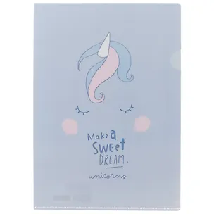 Папка-уголок «Pastel unicorn», А4 249407