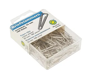 Скрепки, Office Point/Офис Поинт, 33 мм, 100 шт, треугольные, в пластике