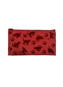 Пенал-косметичка "Мяу бордо" 19,5*10,5см, флок, Оникс