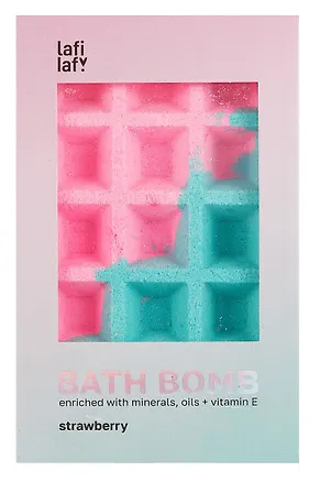 Бомбочка-вафля градиент Мятно-клубничная карамель (140 г) (Lafi-3) (Lafilaf) 3084721