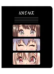 Тетрадь в клетку Эксмо, "Аниме. Сёдзё (девочки)", 48 листов