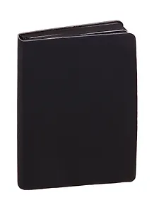 Ежедневник недат. А6 136л "SOFT TOUCH" черный, интегр.обл., иск.кожа, тонир.блок, скругл.углы, цв.торец, ляссе