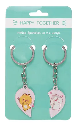 Брелоки парные Happy Together Kawaii Котики (акрил) (2 шт) (12-15521-P5) 3041718
