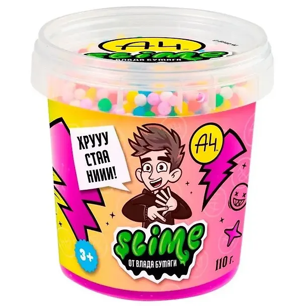 Игрушка для детей ТМ «Slime» Crunch-slime, фиолетовый, 110 г. Влад А4 3042251 — 1