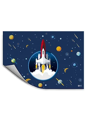 Клеенка для уроков труда "Космос", 50 х 70 см 259819
