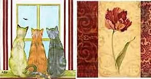 Наб. салф. для декупажа Три кошки/Тюльпан (3656/001172) (2шт) 2297359