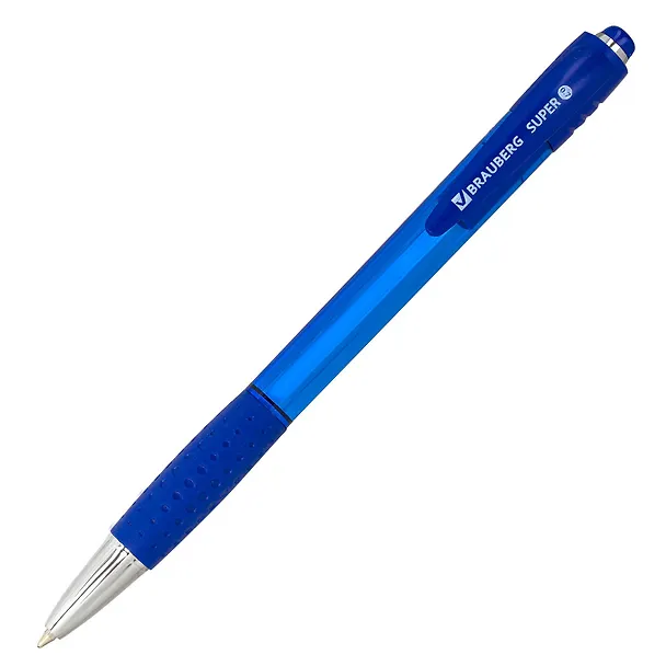 Ручки шариковые Brauberg, Super, автоматические синие 0,3 мм 2937331 — 4