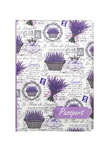 Обложка для паспорта Букеты лаванды